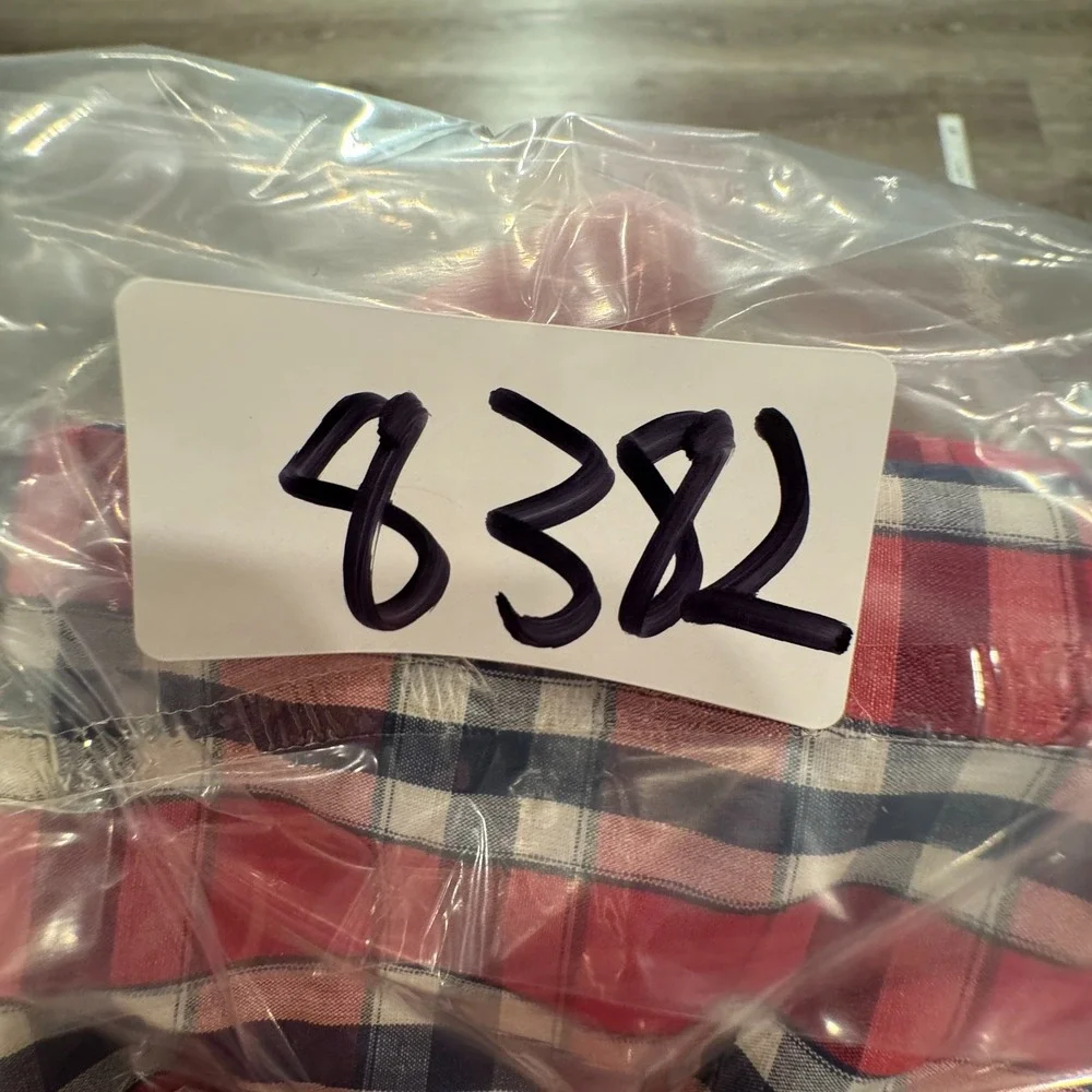 Banana Republic Shirt Men‎ S Red 100% Cotton Plaid Soft Wash Preppy Button Down